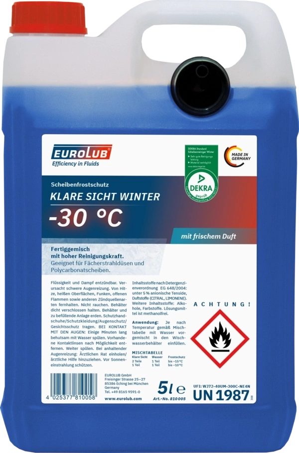 Scheibenfrostschutz Klare Sicht Winter -30°C  5 L