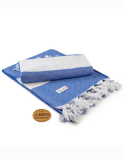 Badetuch Royal Blue/White